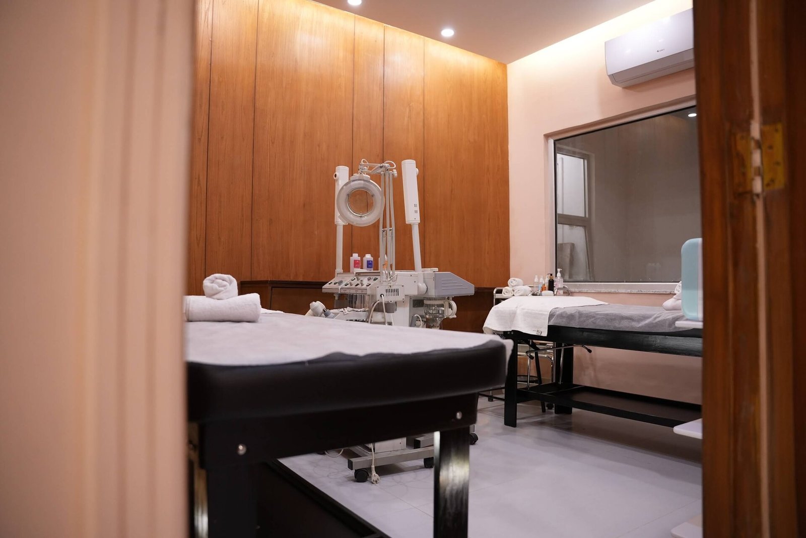 Facial and skincare treatment room